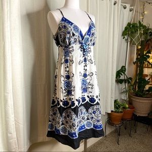 Blue Paisley Dress